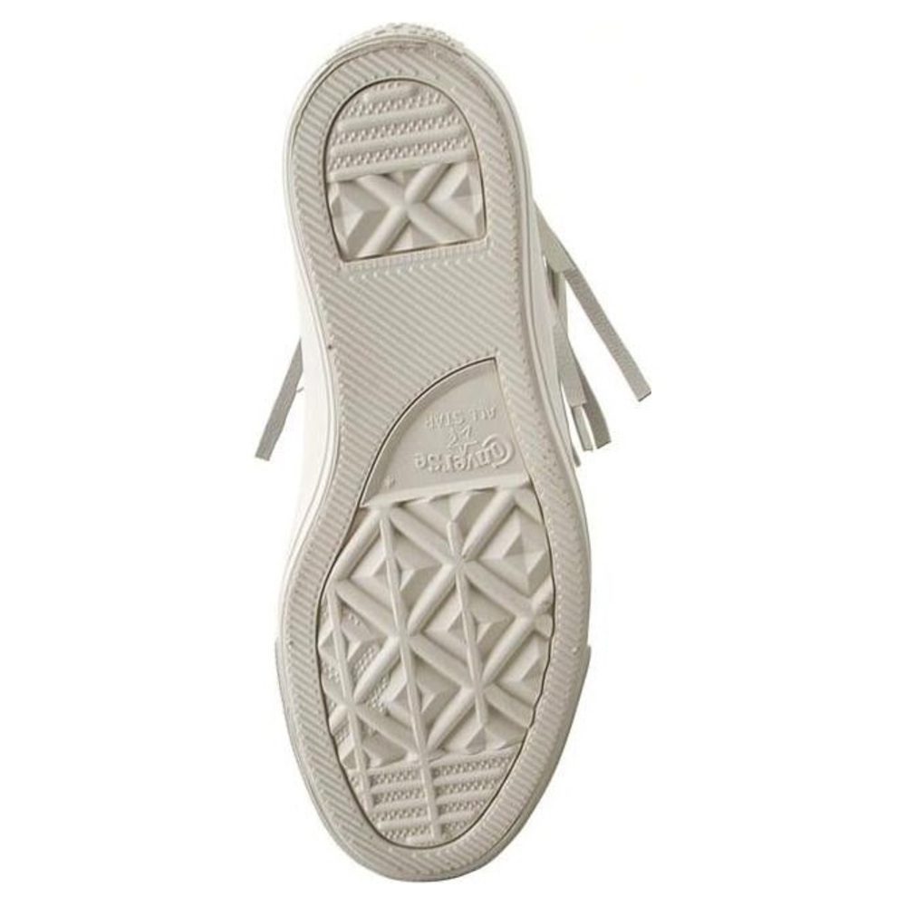 Converse Chuck Taylor All Star Egret Fringe High Top Sneaker in white leather 6 - Picture 5 of 5